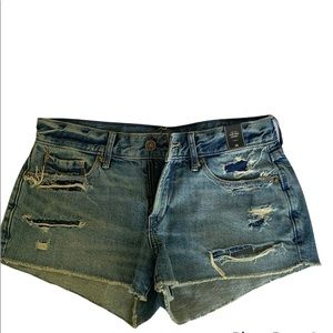 NWOT Abercrombie and Fitch Distressed Cut Off Jean Shorts Sz 26